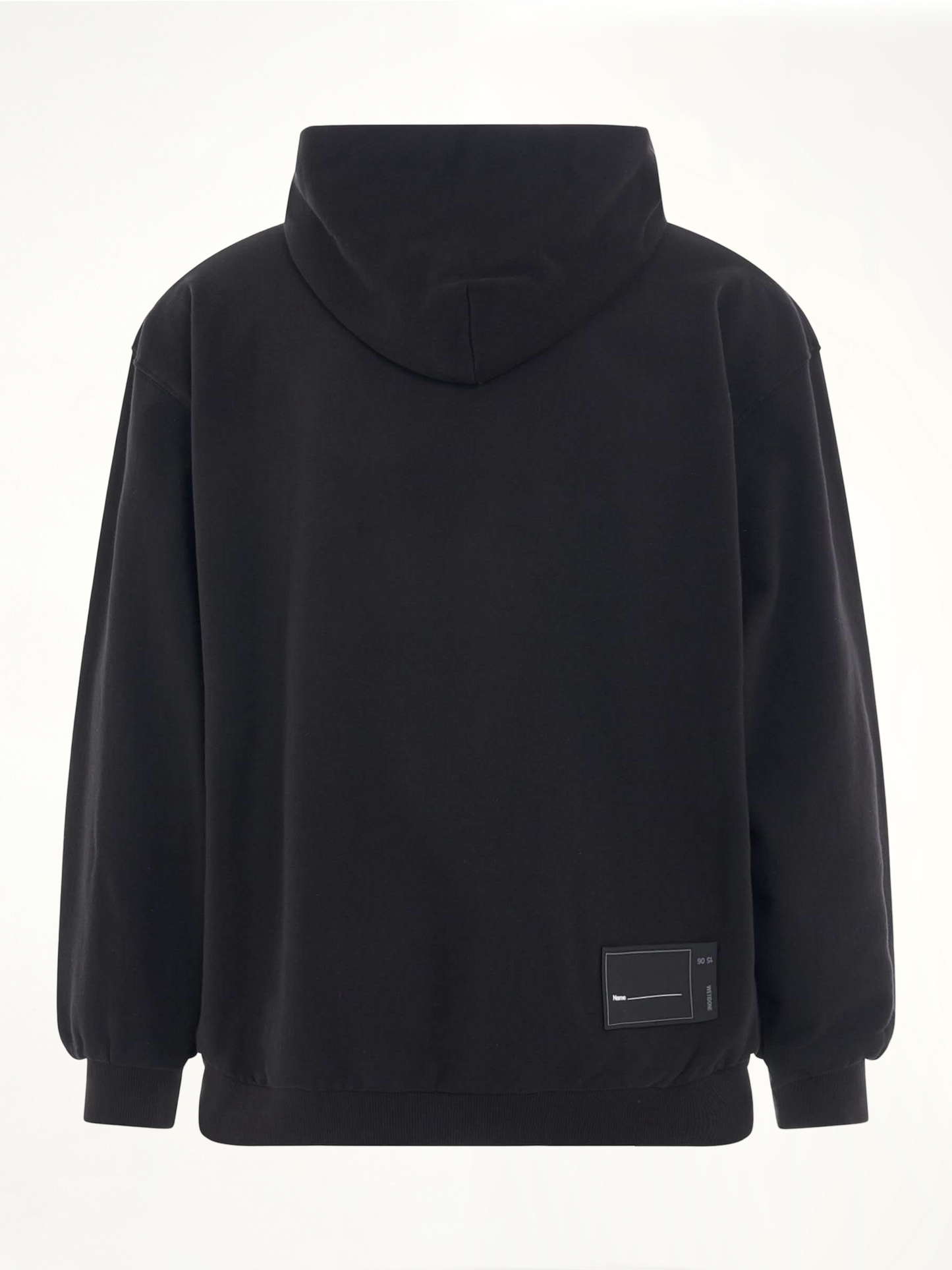 Multiple Front Logo Hoodie in Black