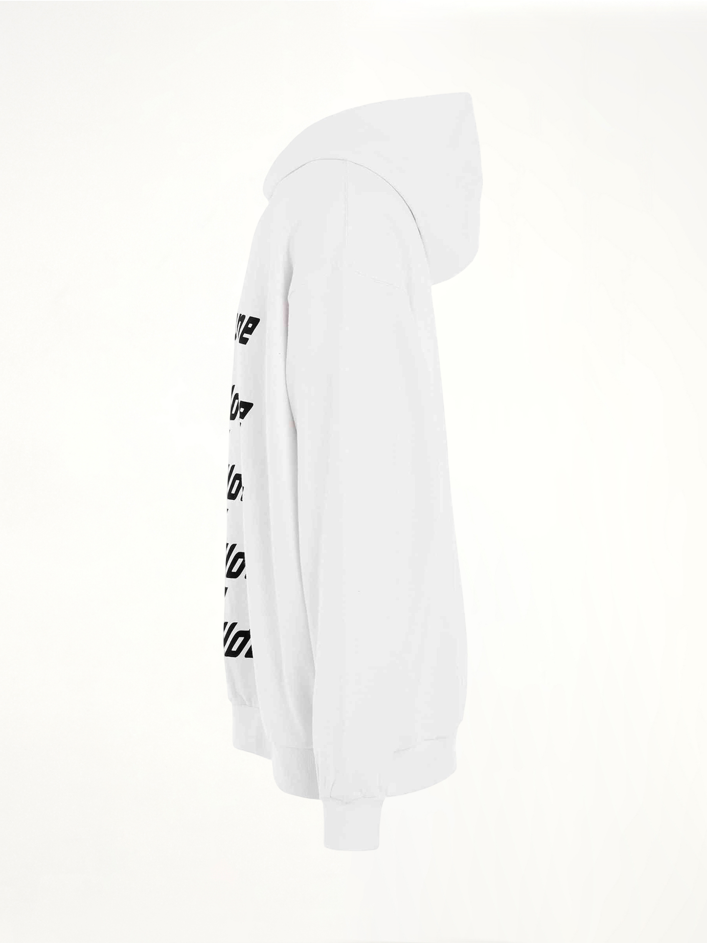Multiple Front Logo Hoodie in White