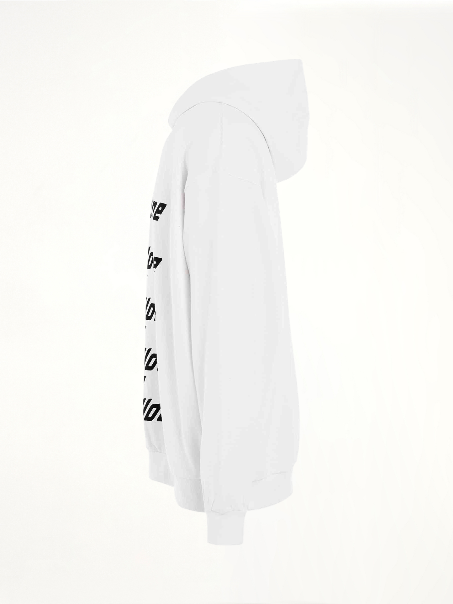 Multiple Front Logo Hoodie in White