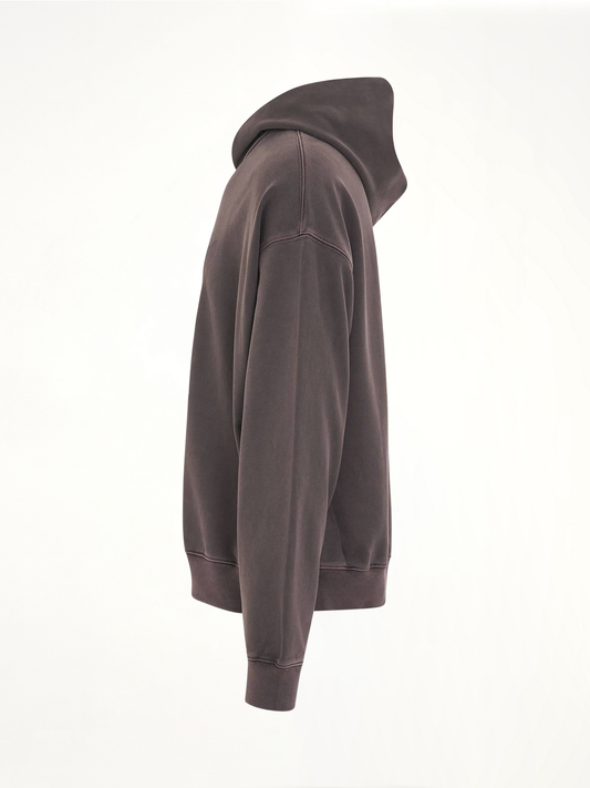 New Teddy Logo Pigment Hoodie in Charcoal