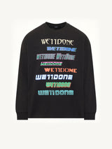 Multi Logo Long Sleeve T-Shirt in Black