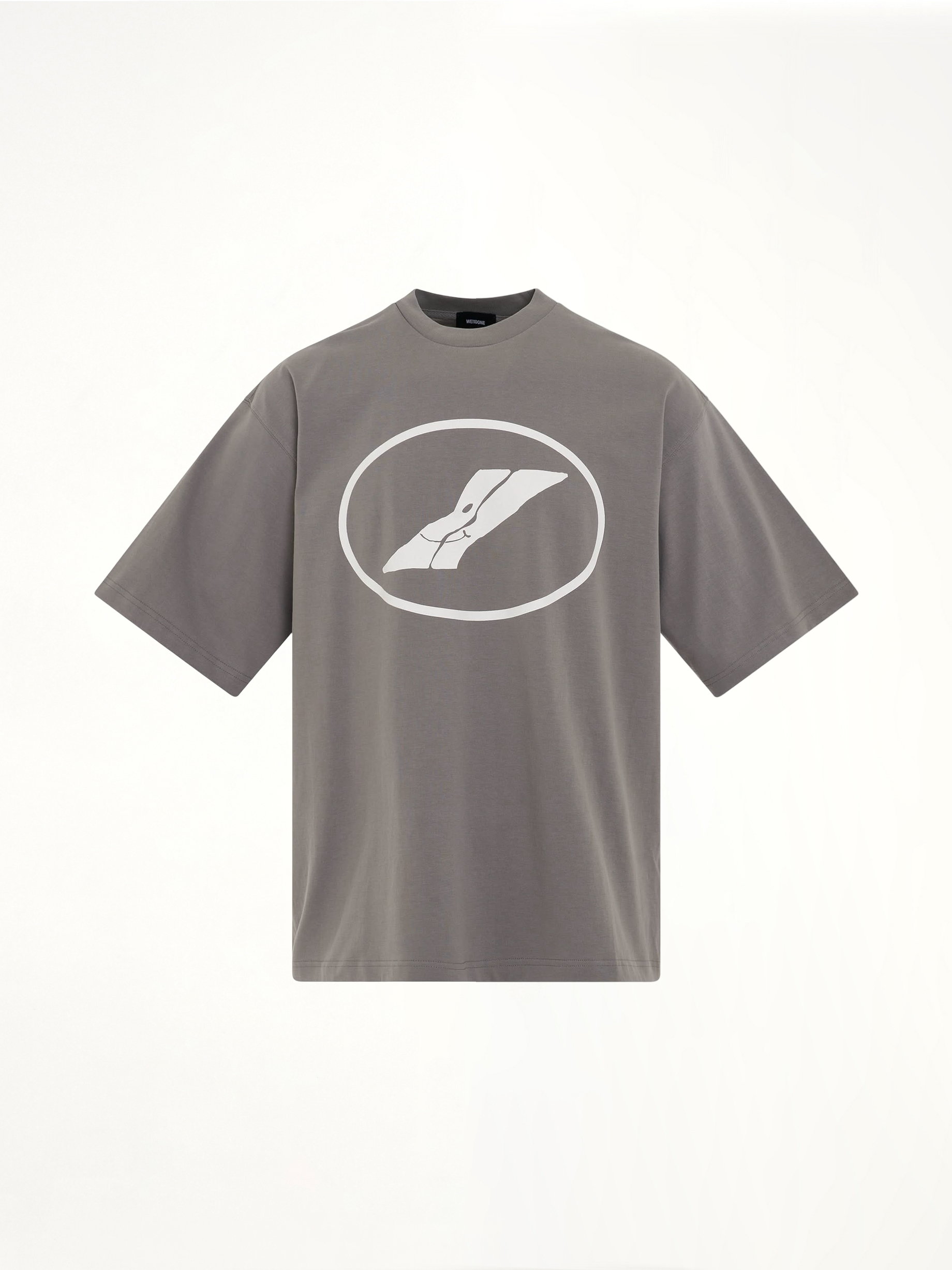 We11done Print T-Shirt in Grey