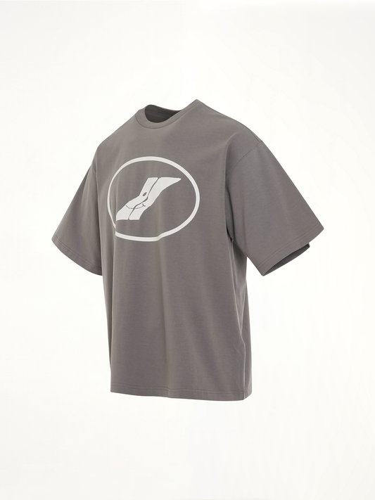 We11done Print T-Shirt in Grey