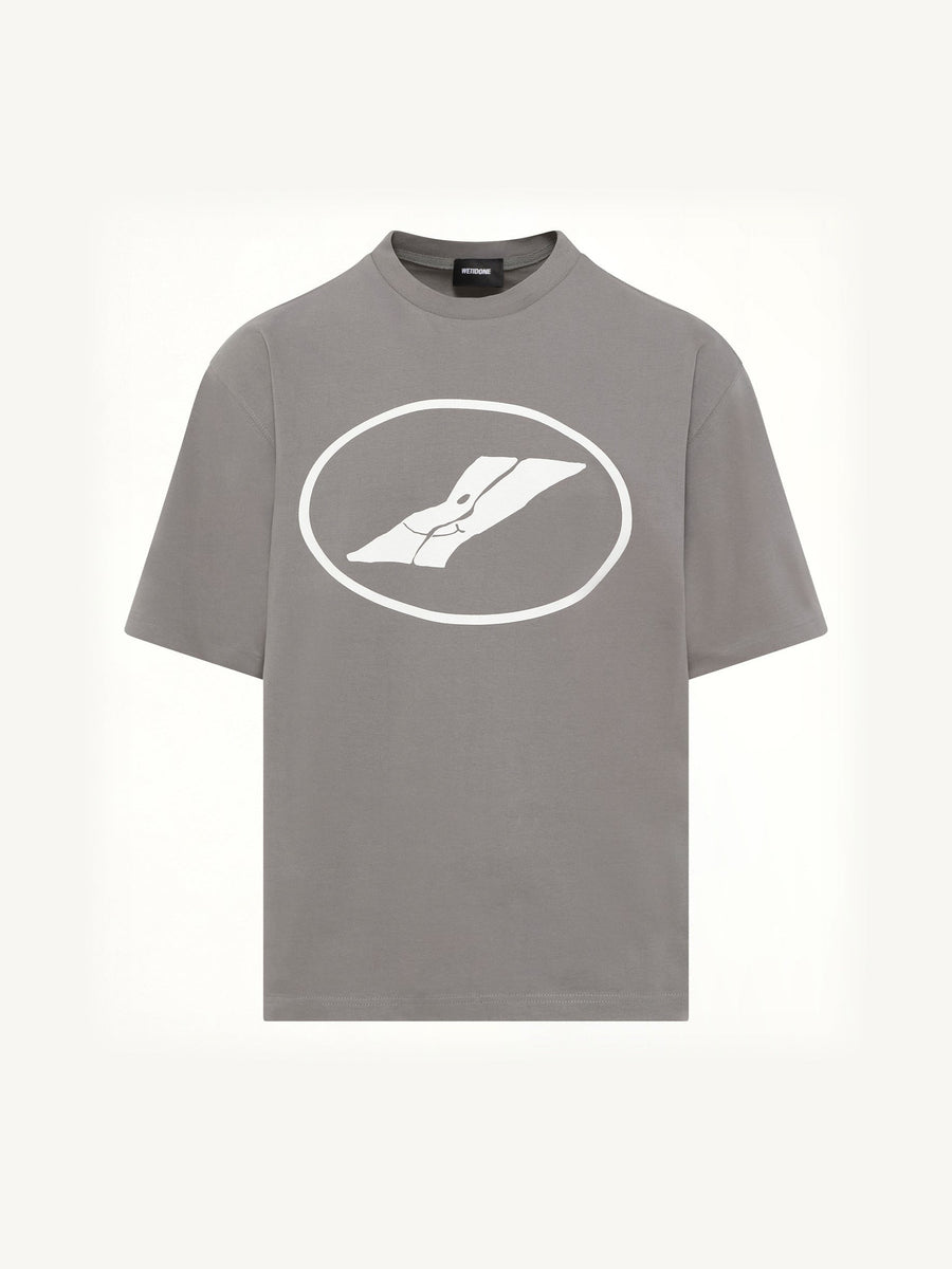 We11done Print T-Shirt in Grey