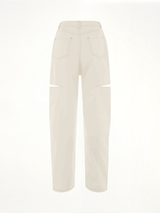 Slash Loose Fit Denim Jeans in White
