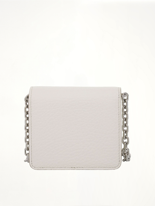 Four Stitches Chain Wallet in White