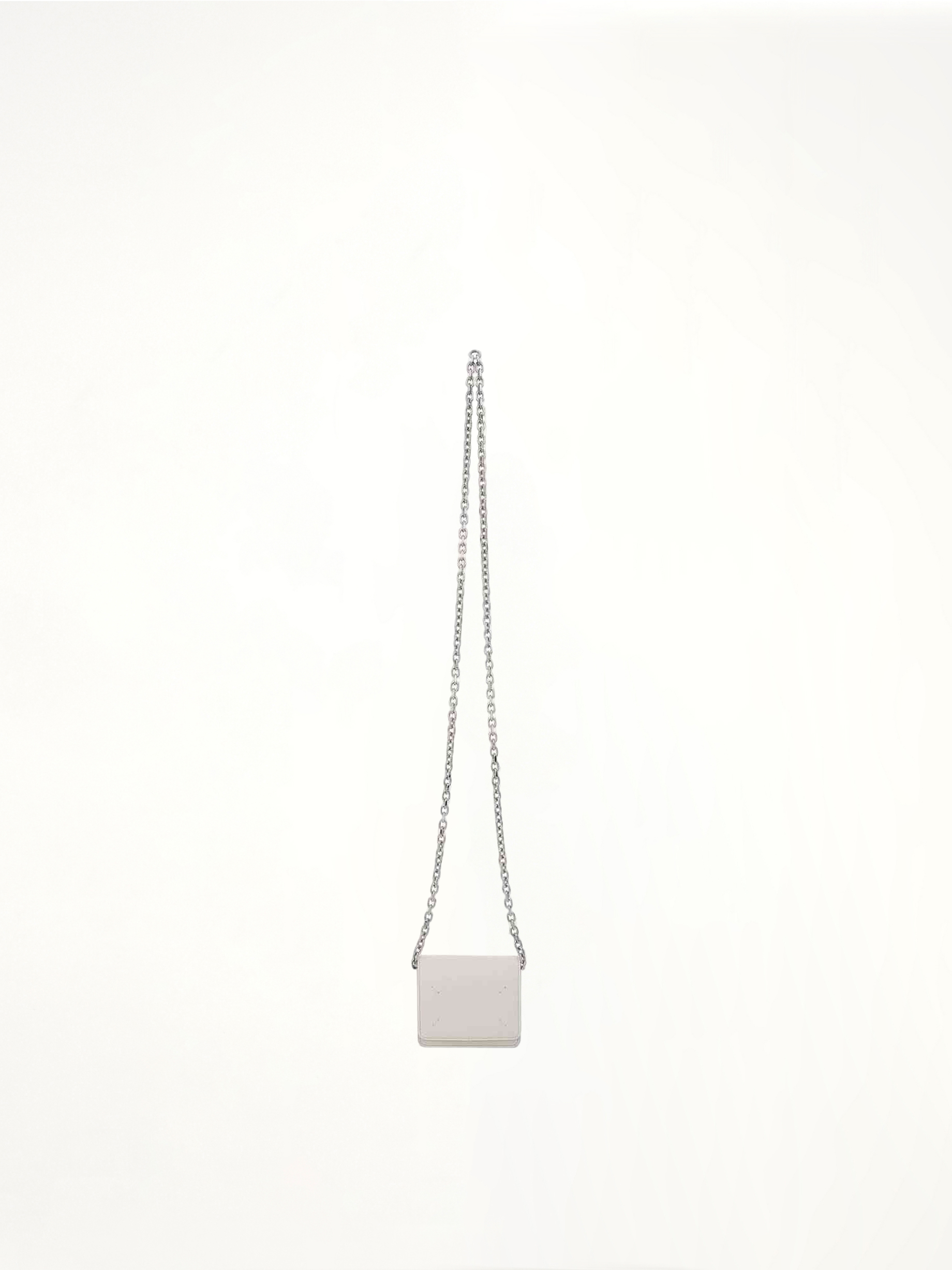 Four Stitches Chain Wallet in White