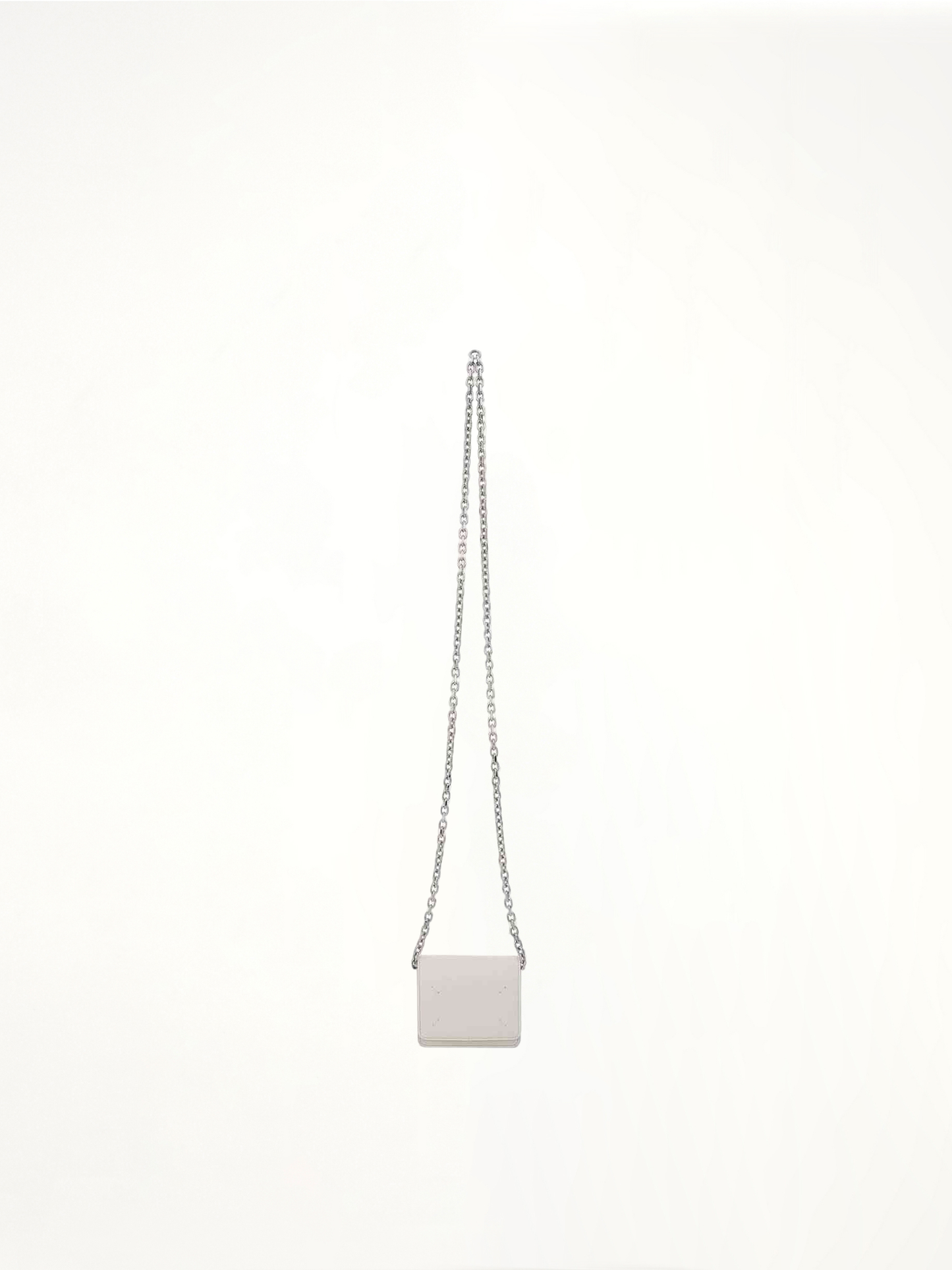Four Stitches Chain Wallet in White