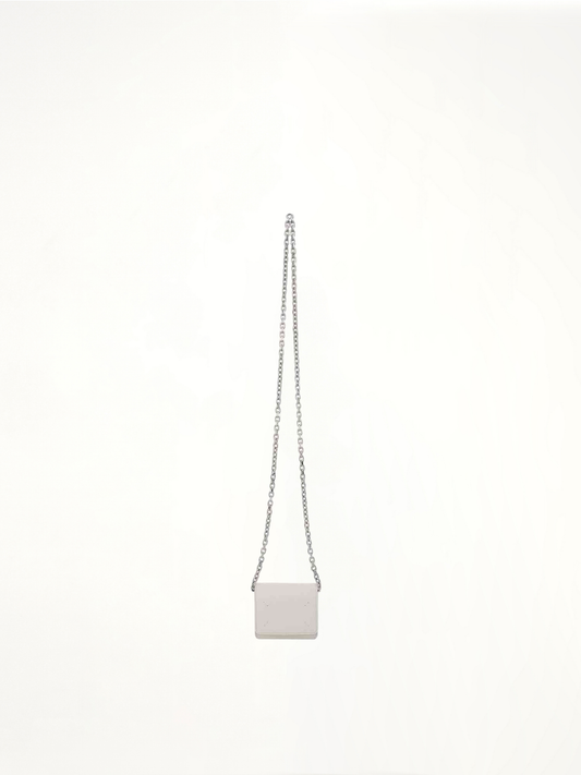 Four Stitches Chain Wallet in White