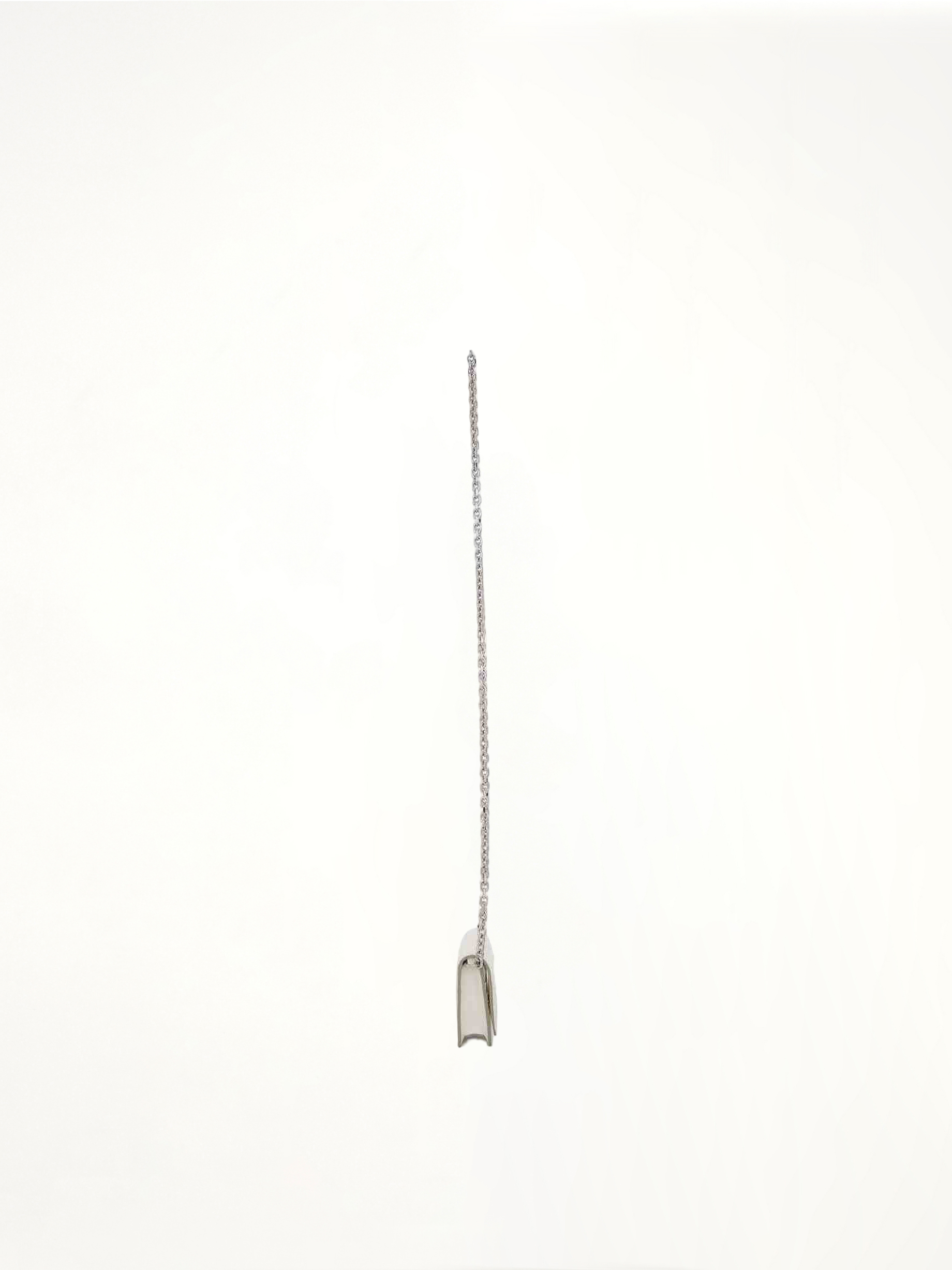 Four Stitches Chain Wallet in White