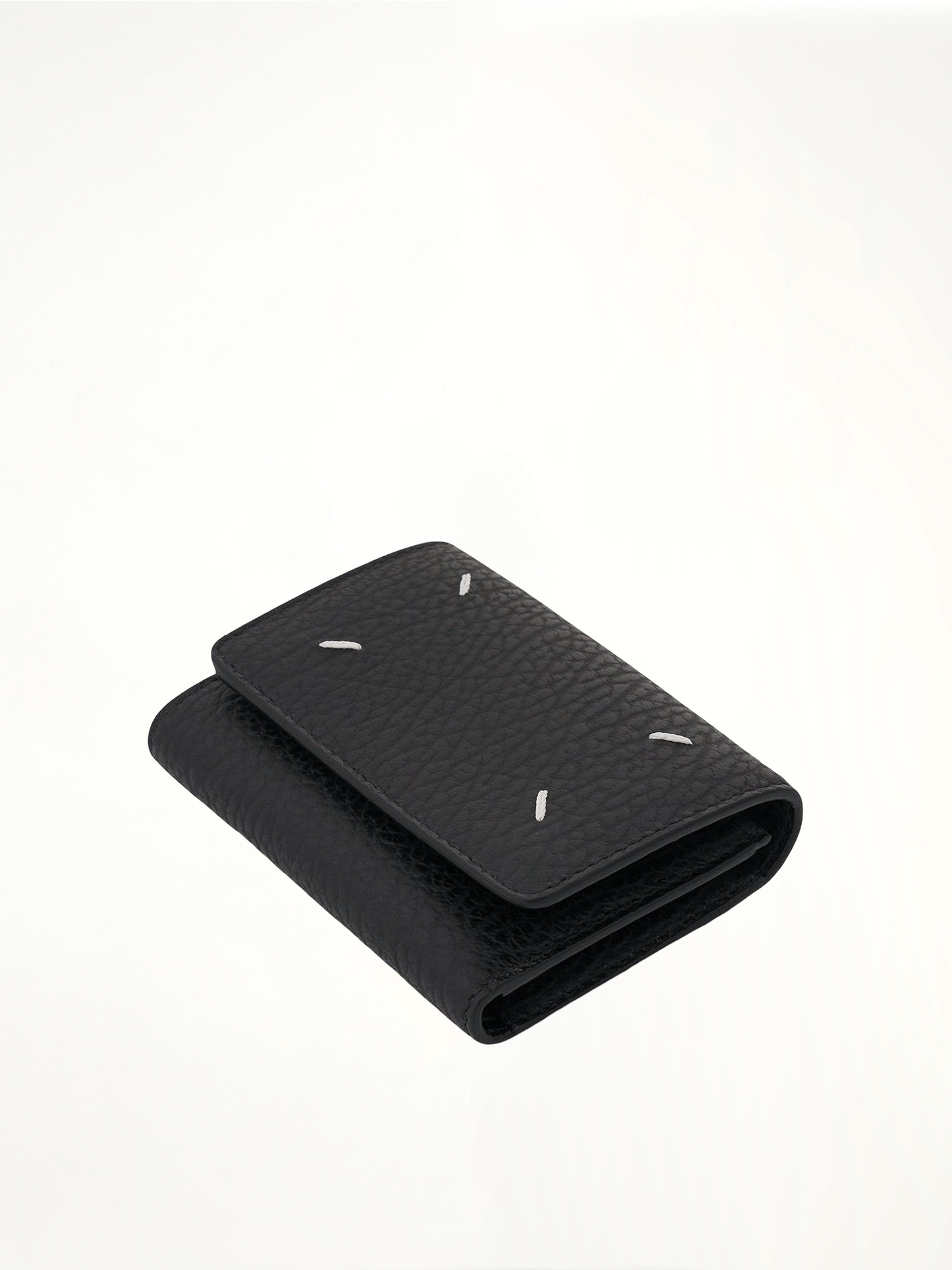 Four Stitches Tri Fold Wallet in Black