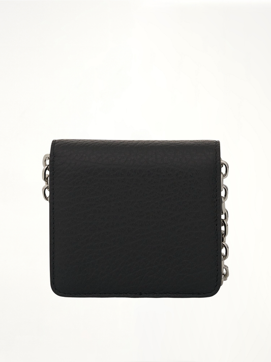 Four Stitches Chain Wallet in Black