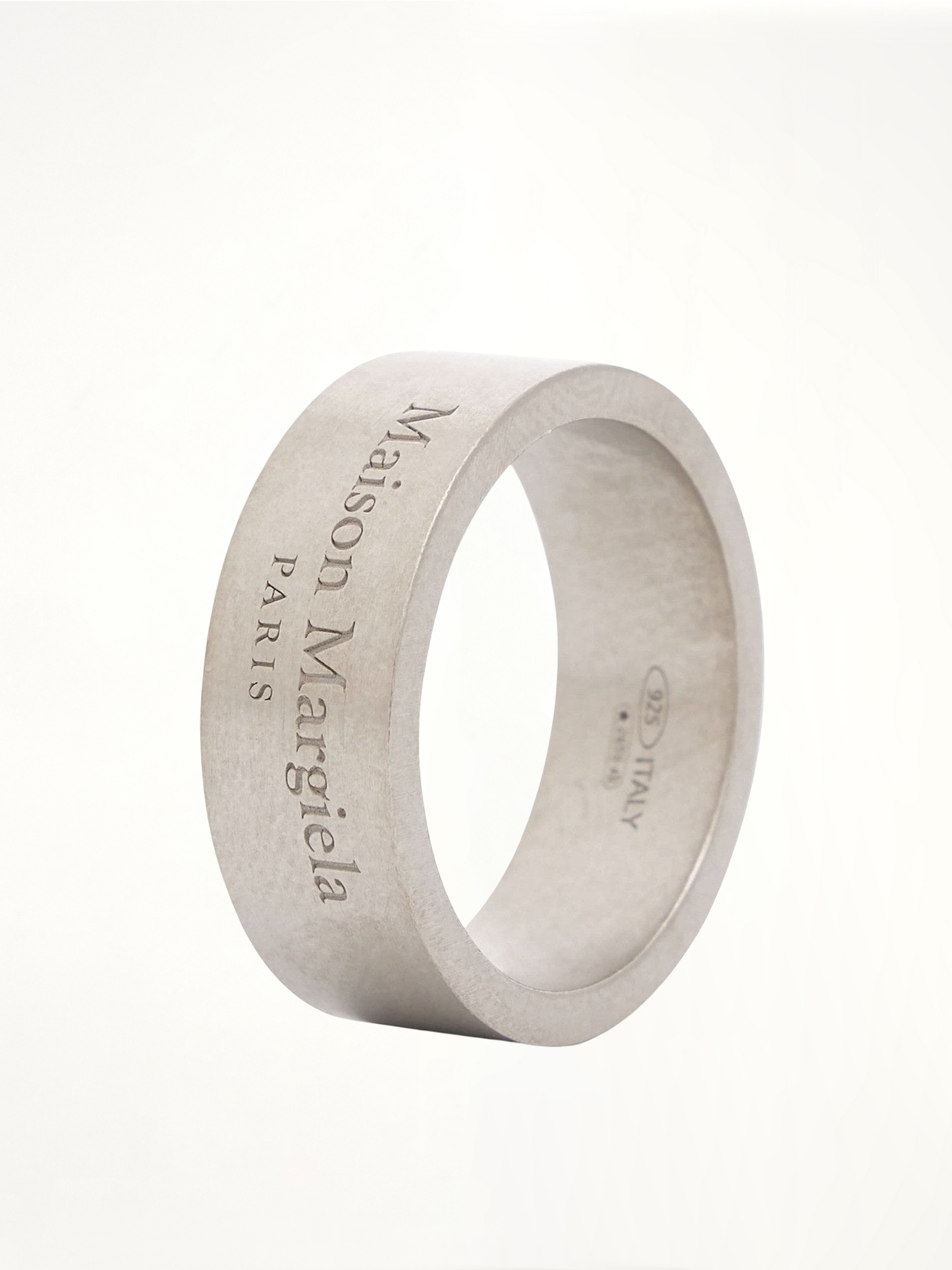 Etched Logo Ring in Silver