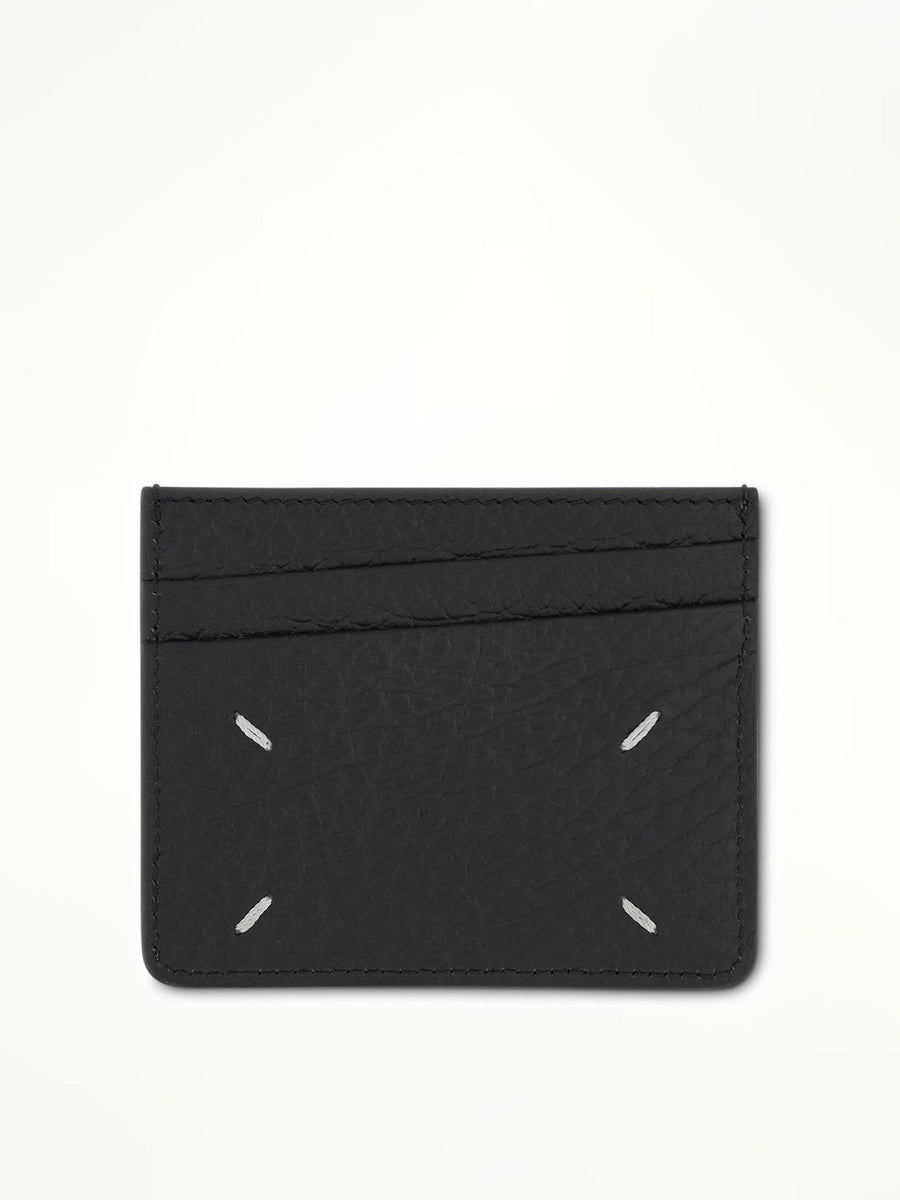 Maison Margiela 6CC Leather Card Holder in Black