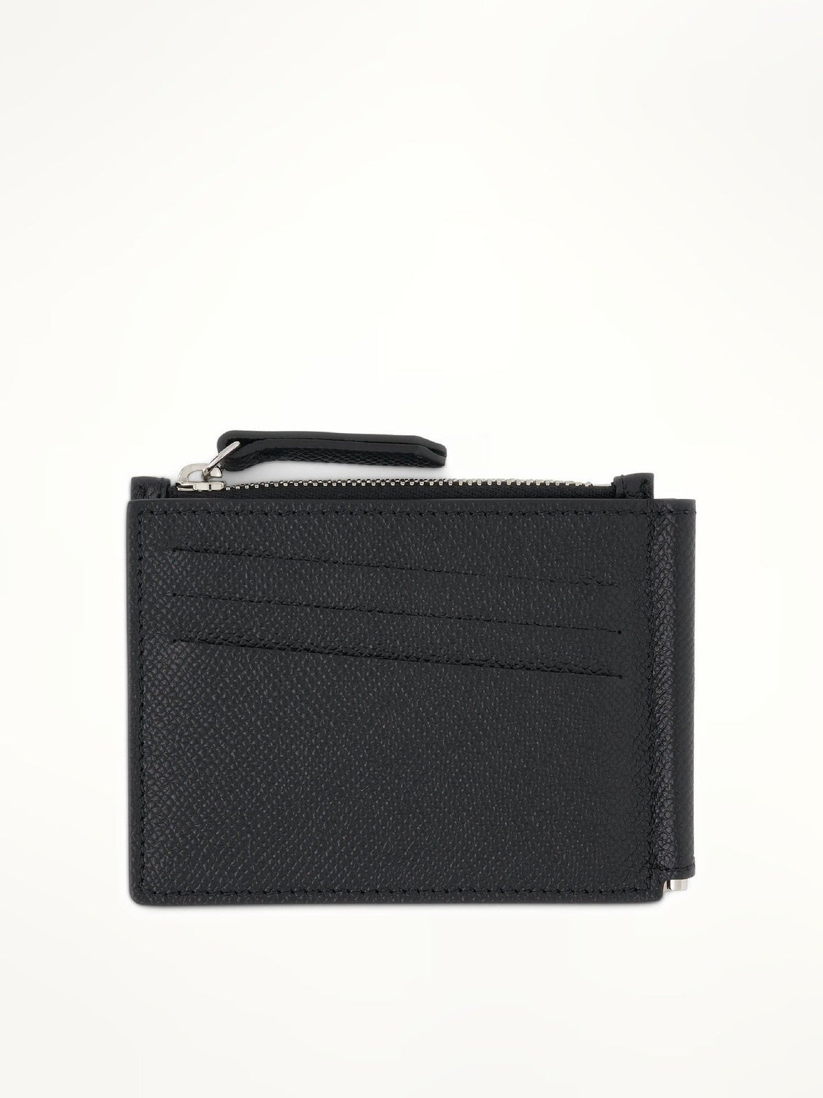 Four Stitch Logo Wallet with Zip in Black