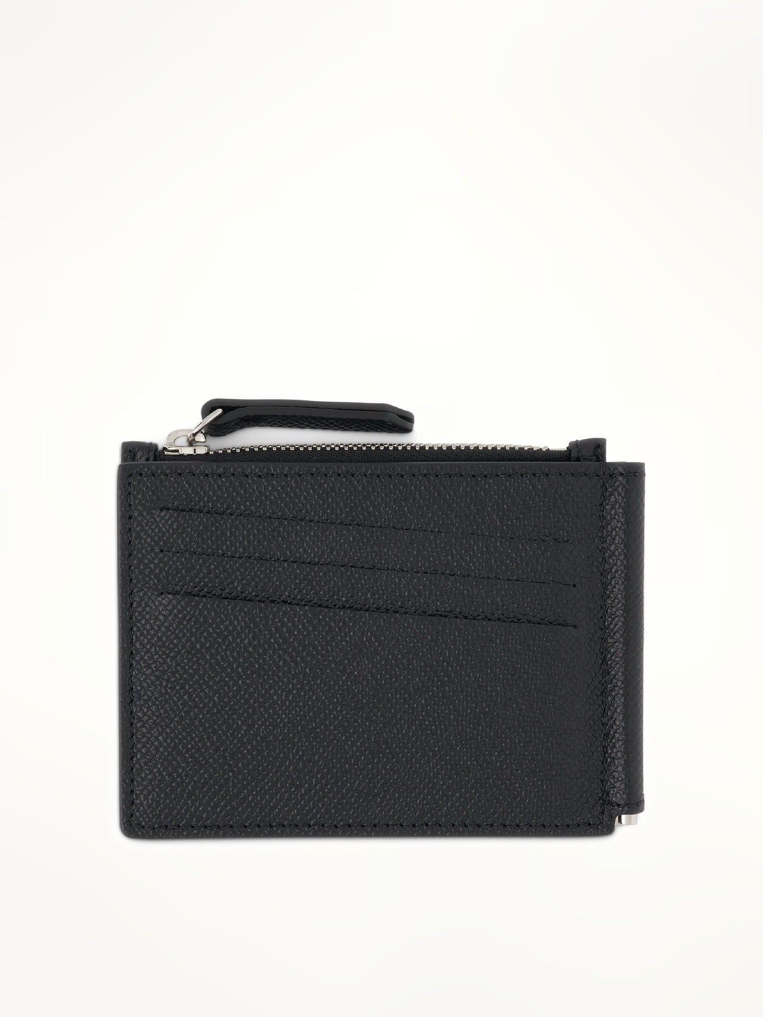 Four Stitch Logo Wallet with Zip in Black