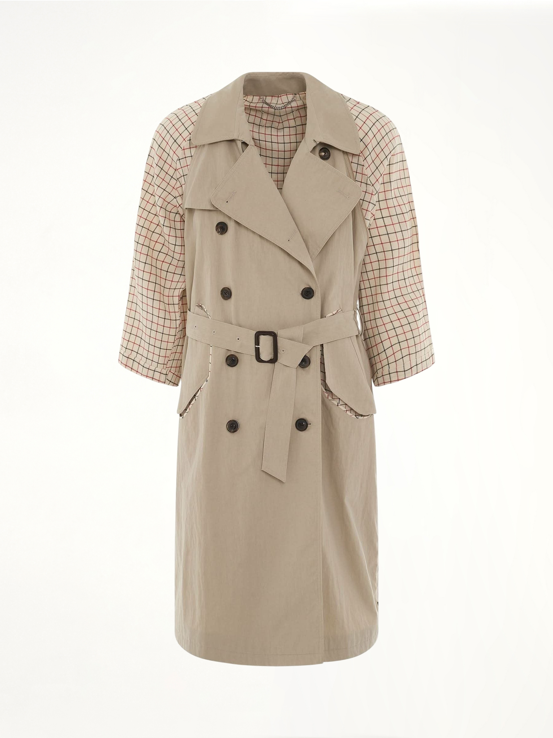 Double Breasted Trench Coat in Sand