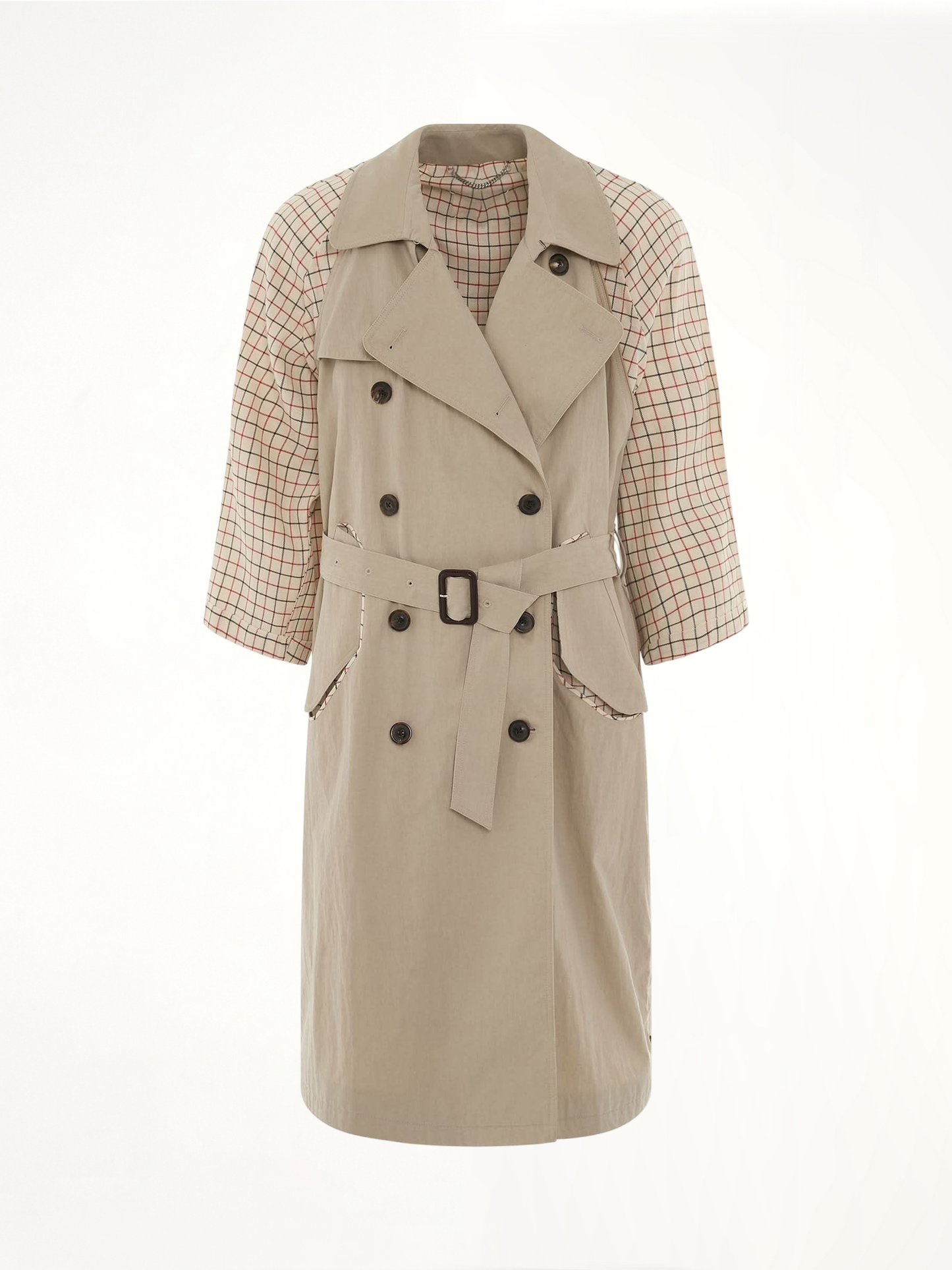 Double Breasted Trench Coat in Sand