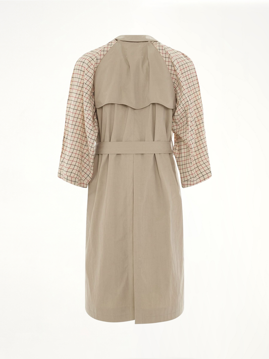 Double Breasted Trench Coat in Sand