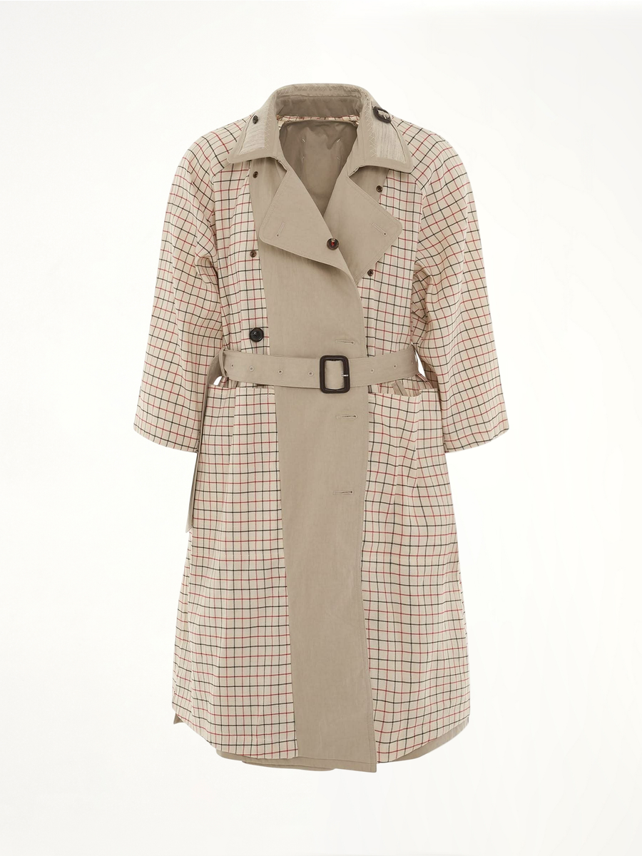 Double Breasted Trench Coat in Sand