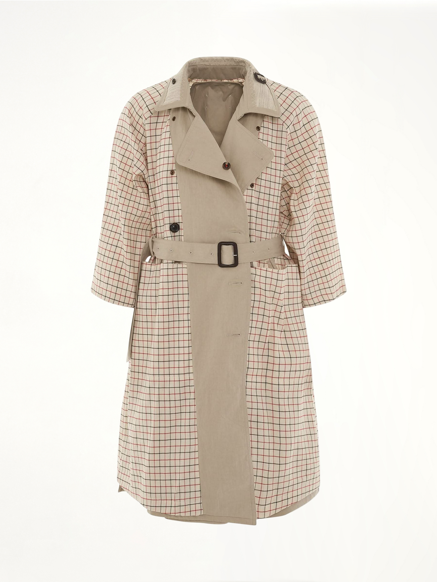 Double Breasted Trench Coat in Sand