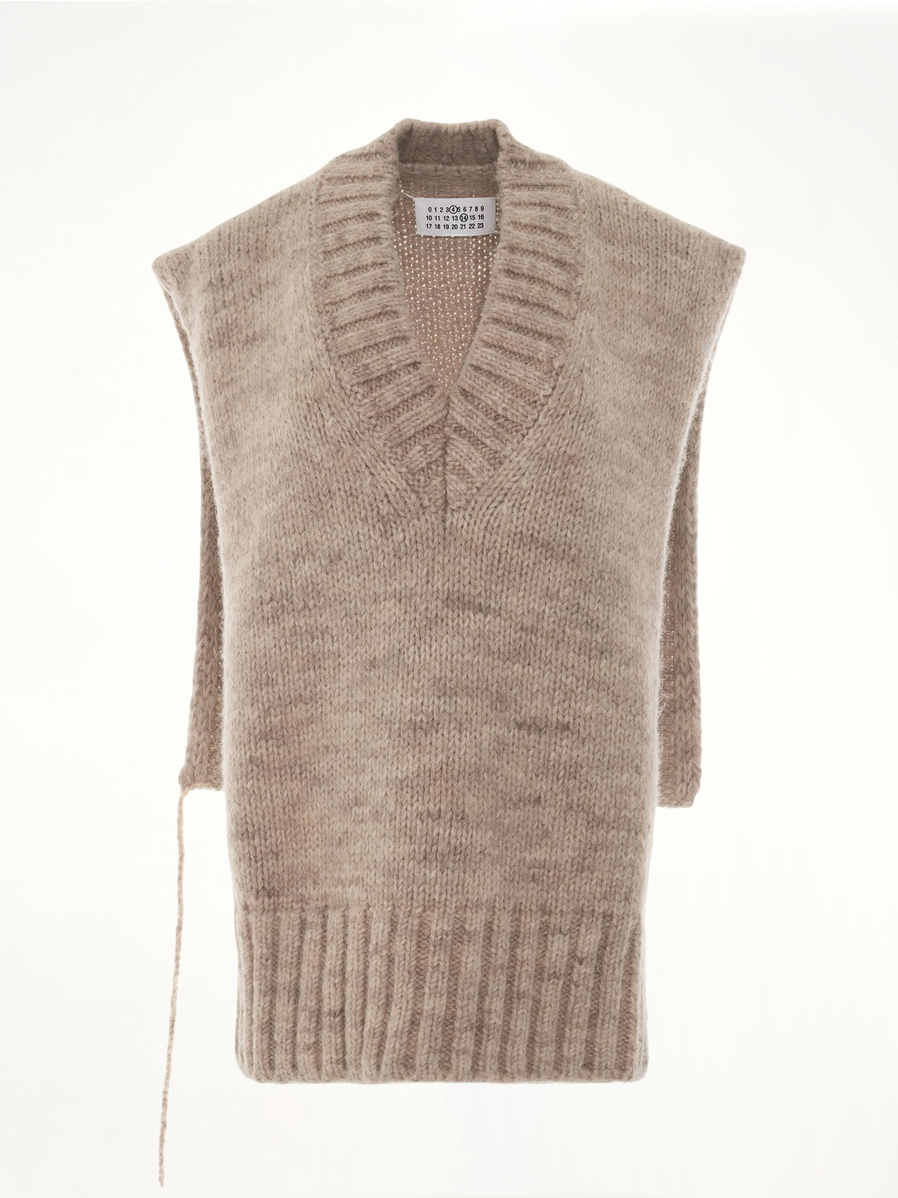 Botanical Dye Knit Vest in Light Brown