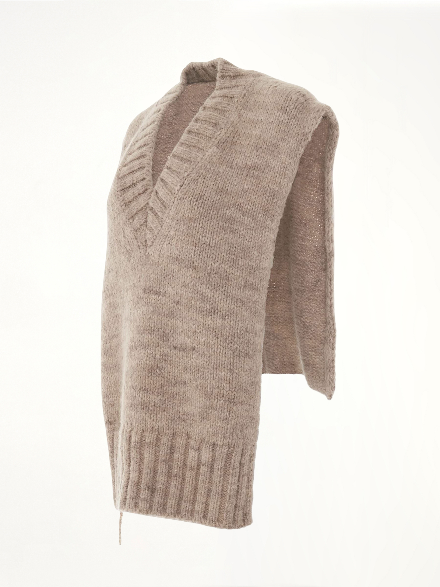 Botanical Dye Knit Vest in Light Brown