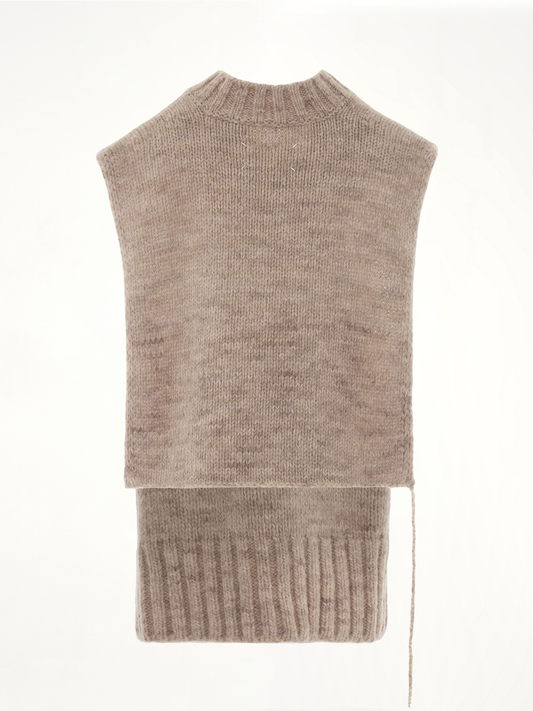 Botanical Dye Knit Vest in Light Brown
