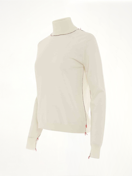 Work in Progress High Neck Sweater in Ecru