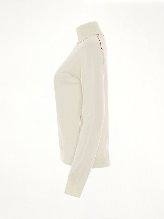 Work in Progress High Neck Sweater in Ecru