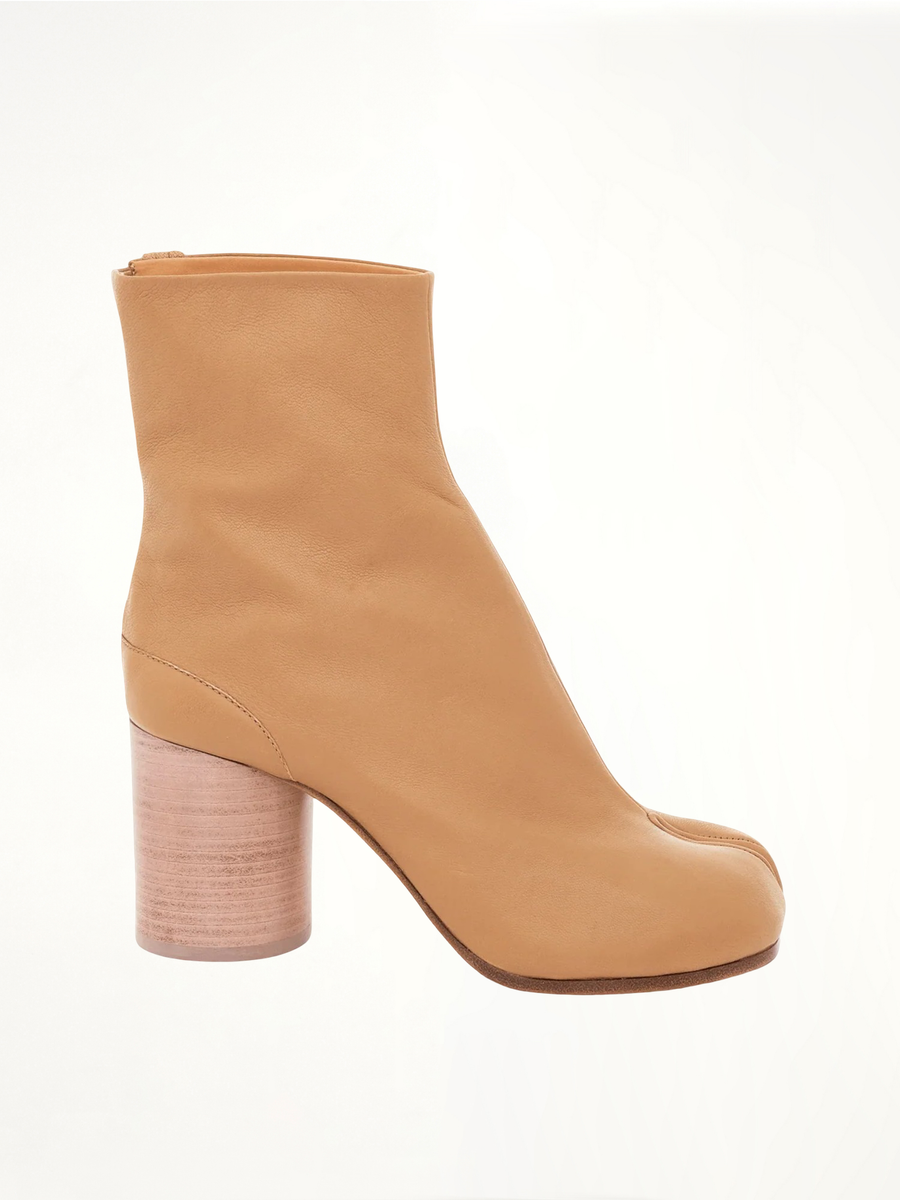 Tabi Ankle Boots 8cm Heel in Nude Side View | MAISON MARGIELA