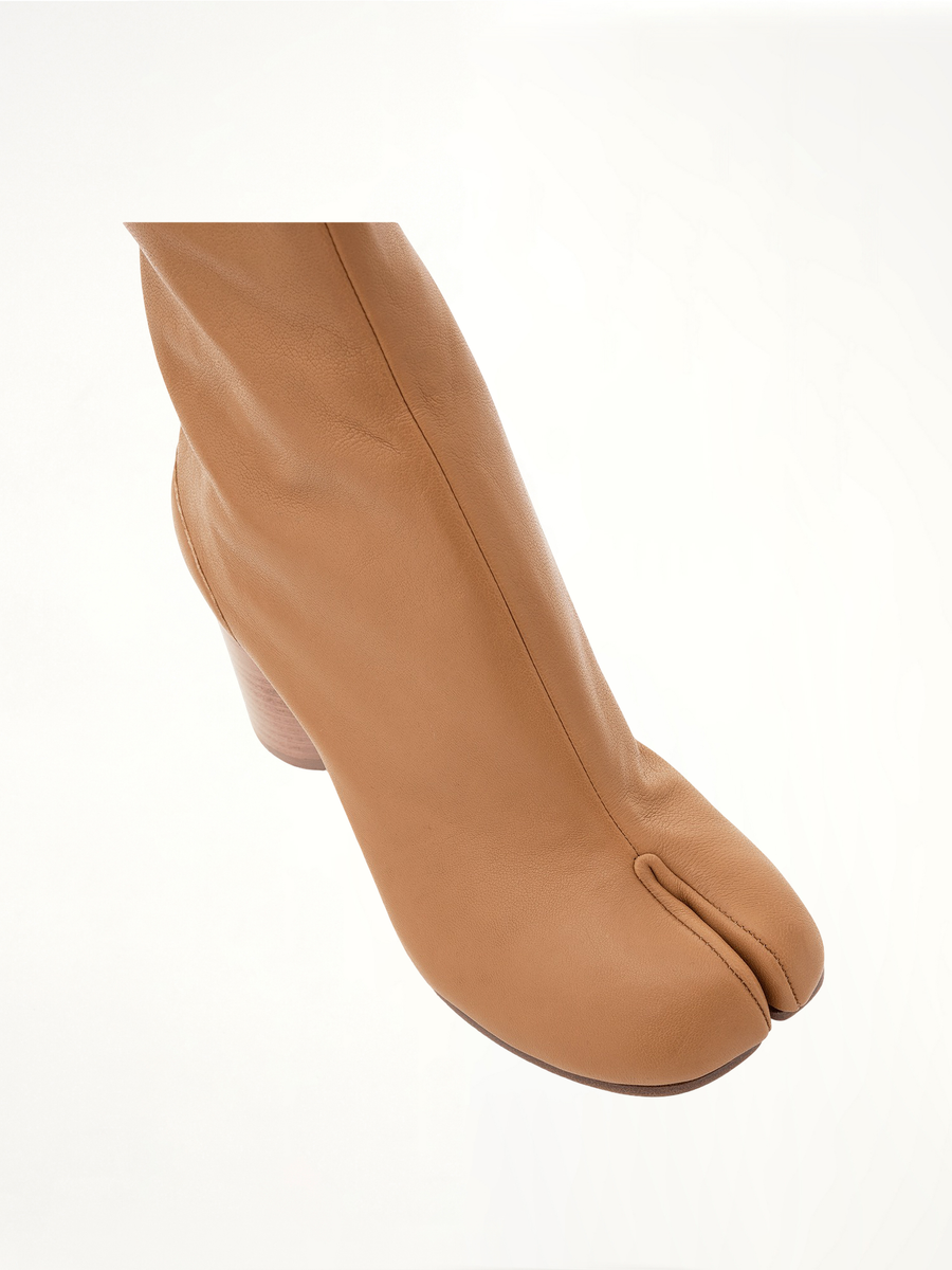 Tabi Ankle Boots 8cm Heel in Nude Back View | MAISON MARGIELA