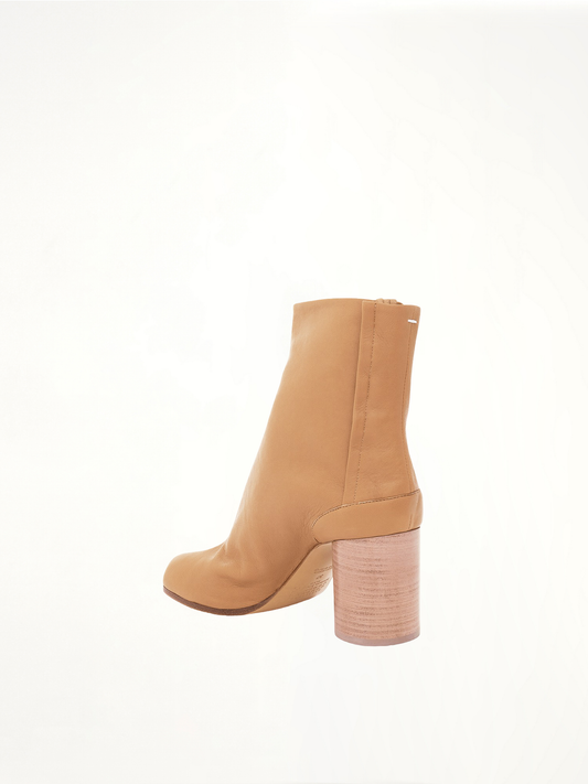 Tabi Ankle Boots 8cm Heel in Nude