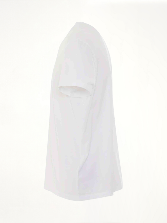 Upside Down Logo T-Shirt in White/Black