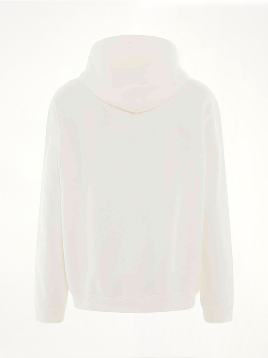 Upside Down Logo Hoodie in White