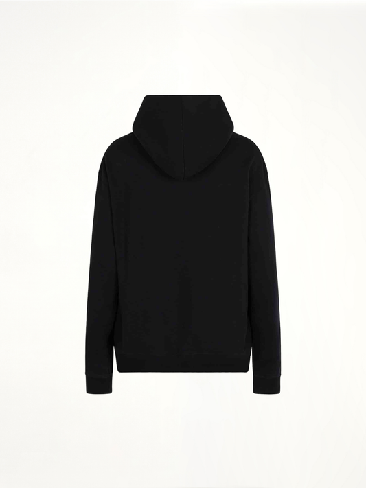 Upside Down Logo Hoodie in Black