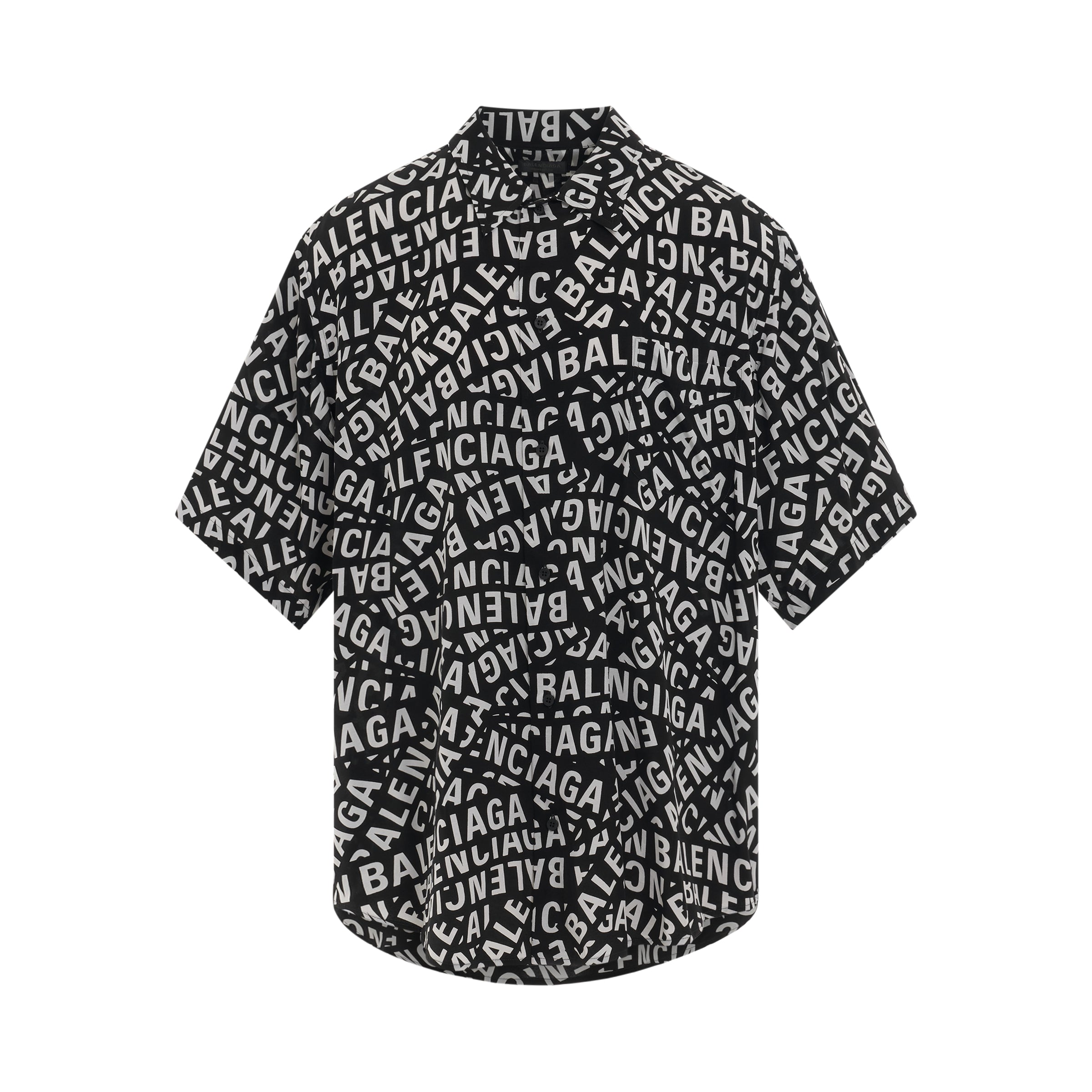 Short Sleeve Minimal Shirt in Black/Grey