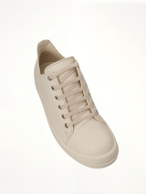 Strobe Leather Sneaker in Milk Top View | RICK OWENS