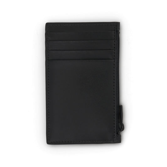 Graffiti Logo Zip Coin Card Wallet in Black