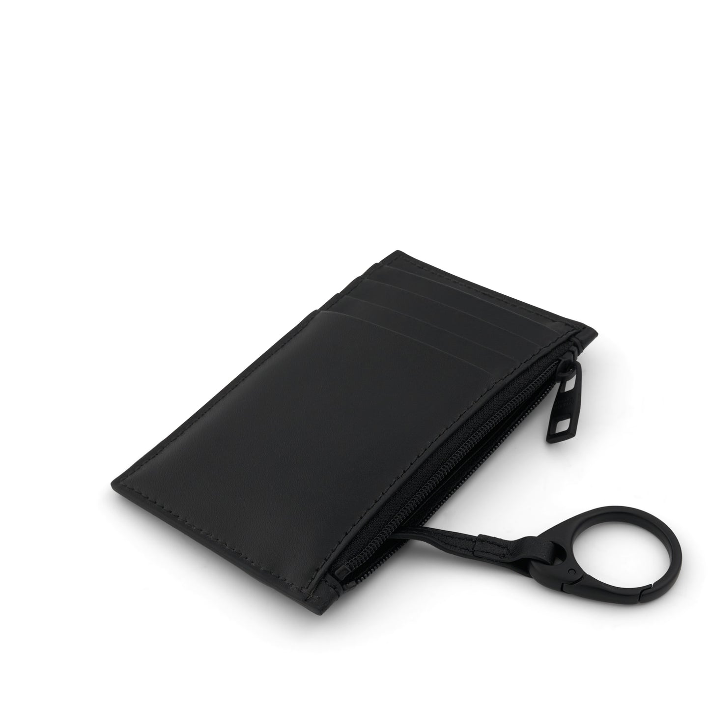 Graffiti Logo Zip Coin Card Wallet in Black