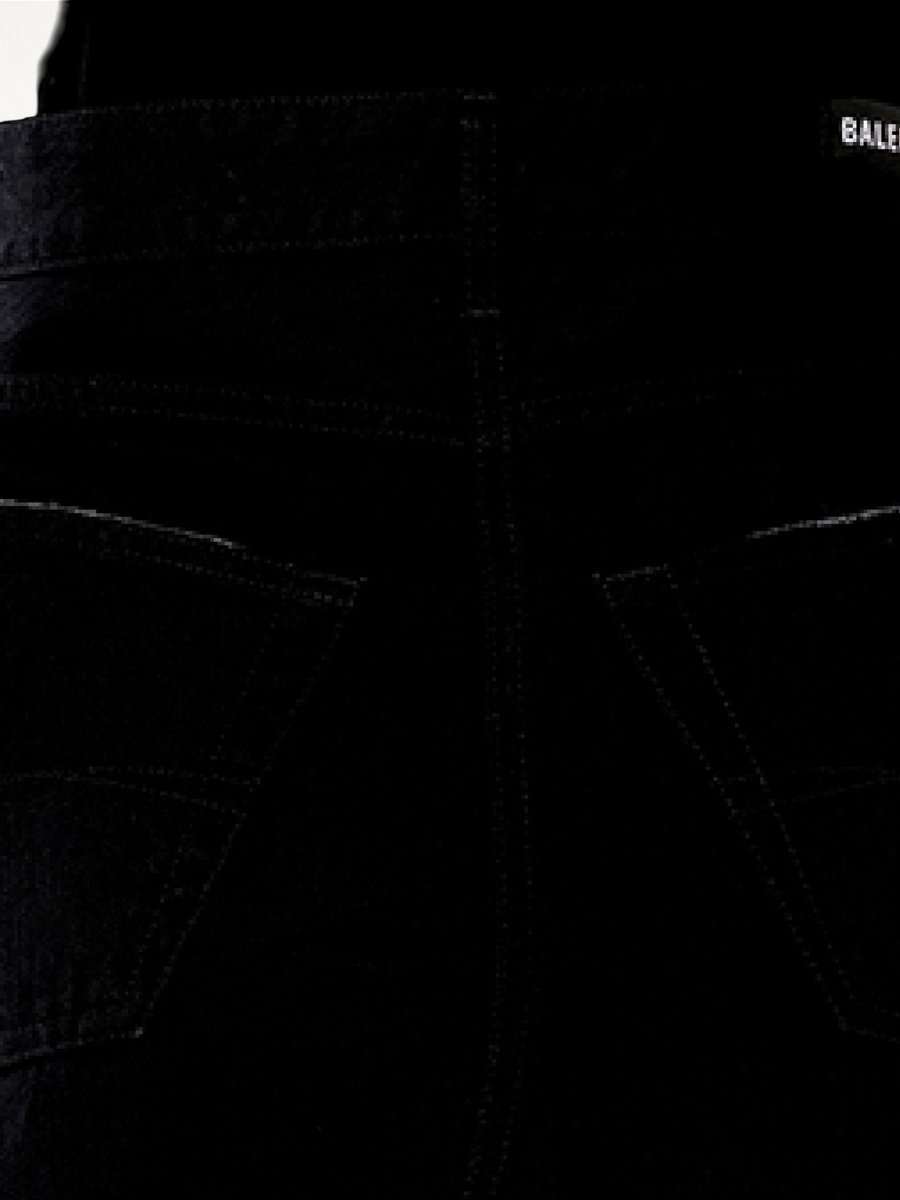 Mini Denim Skirt in Rubber Black