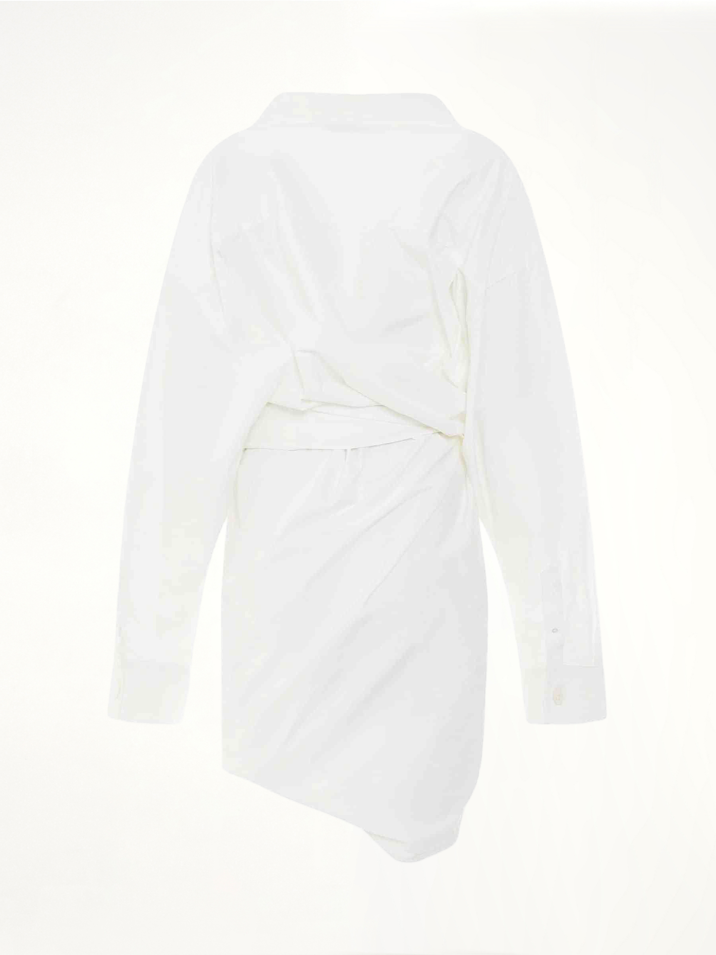 Poplin Wrap Dress in White