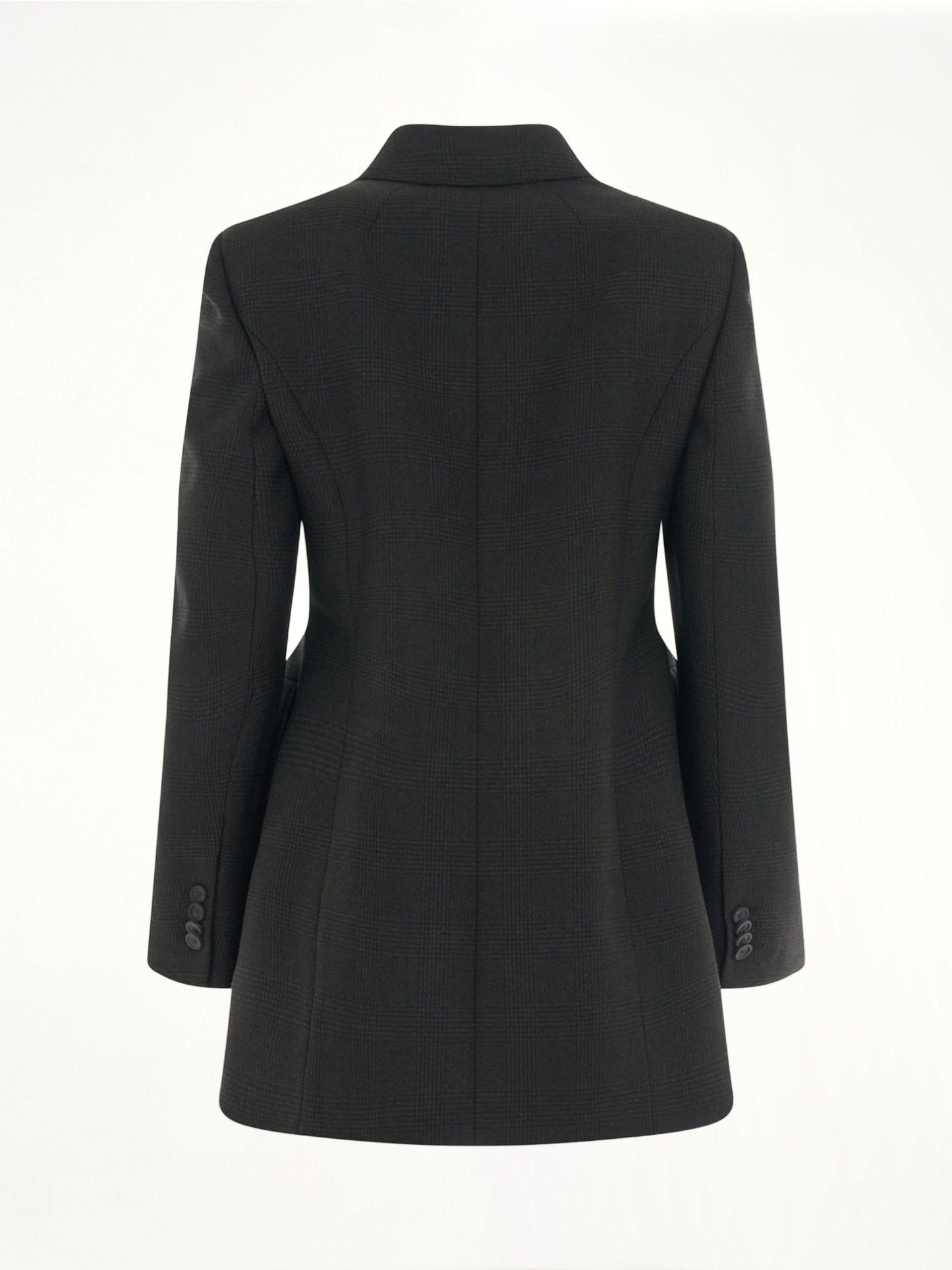 Double Breasted Hourglass Blazer in Khaki/Black