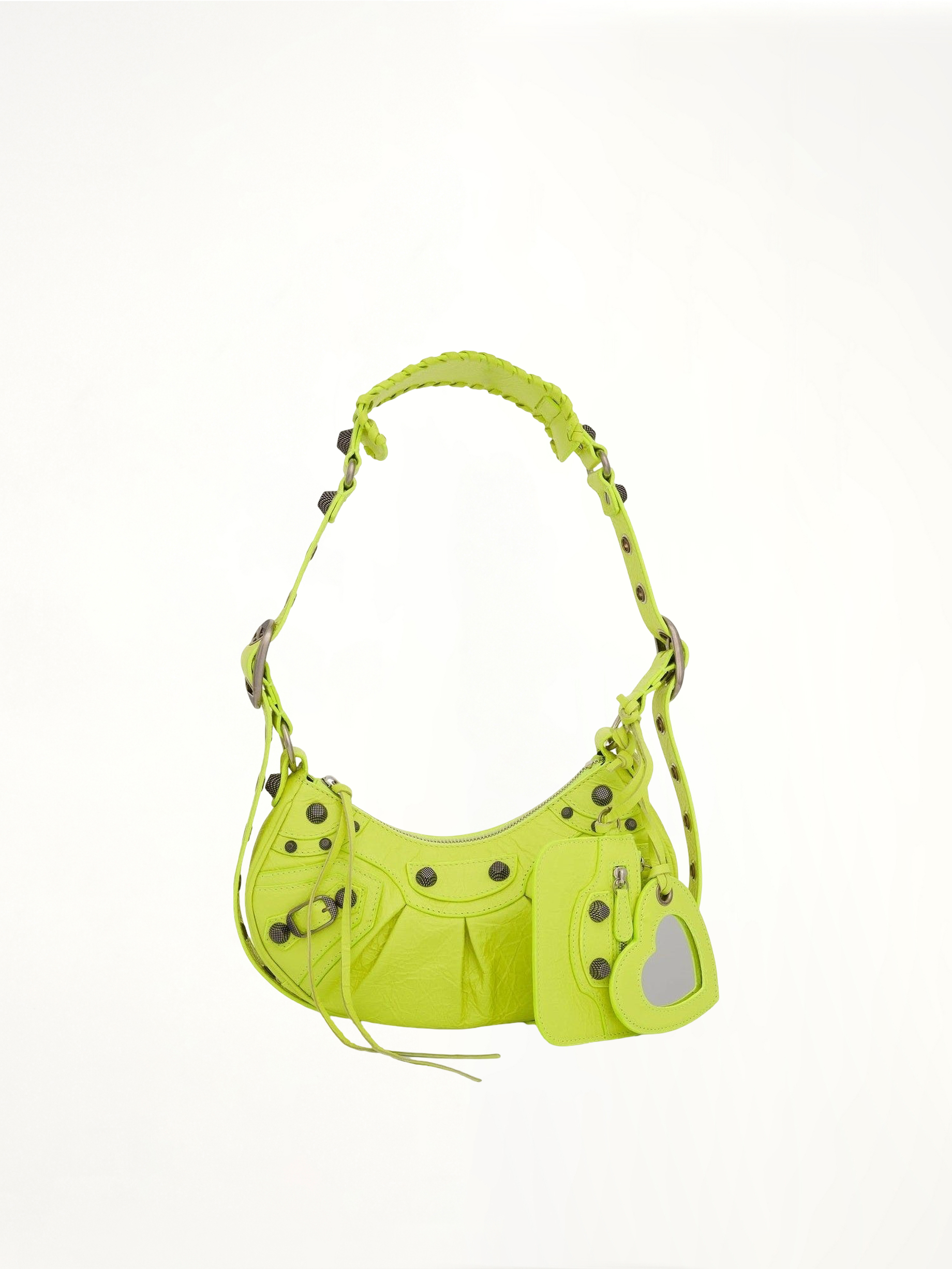 Le Cagole Shoulder Bag XS in Neon Yellow
