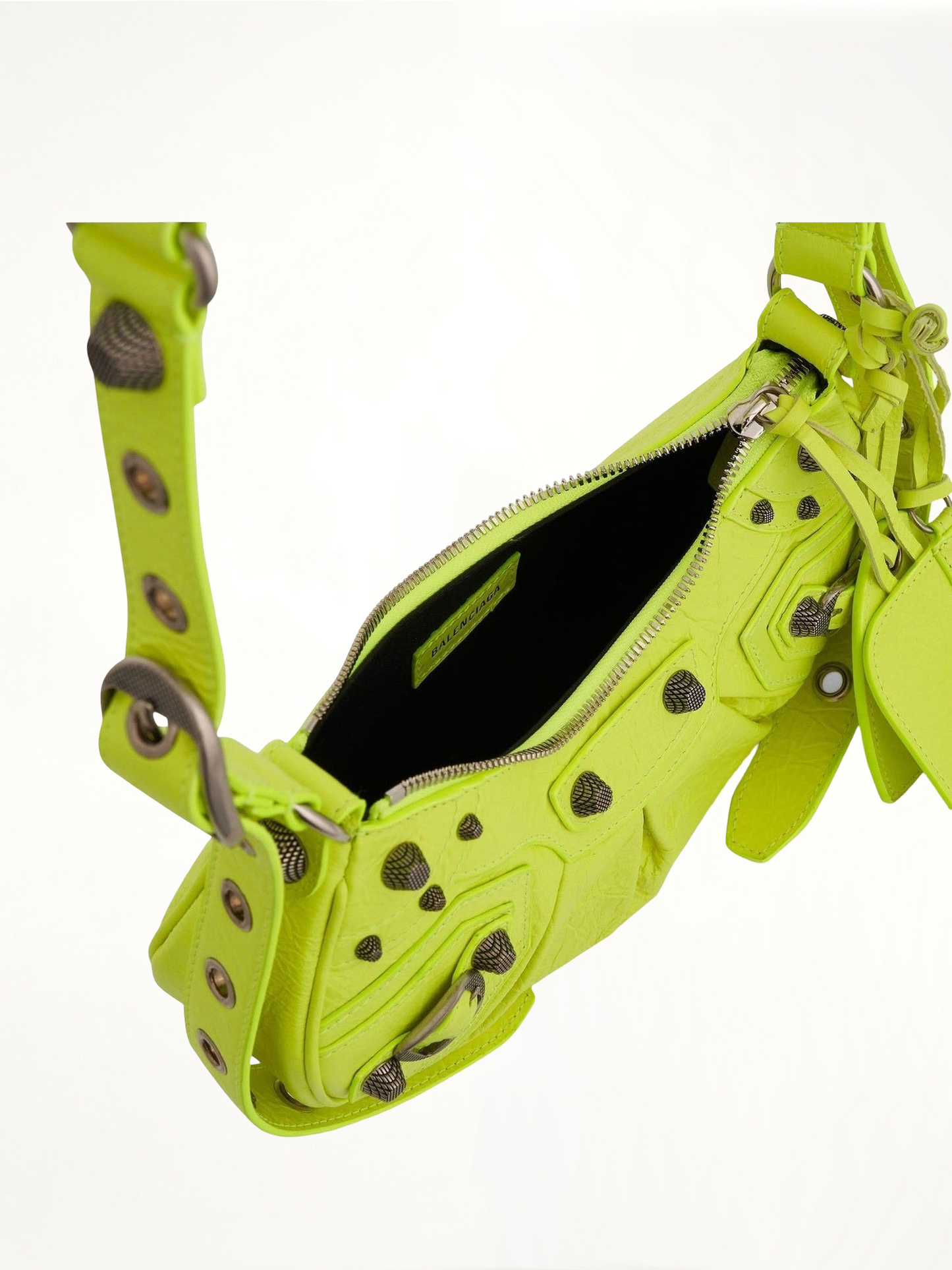 Le Cagole Shoulder Bag XS in Neon Yellow