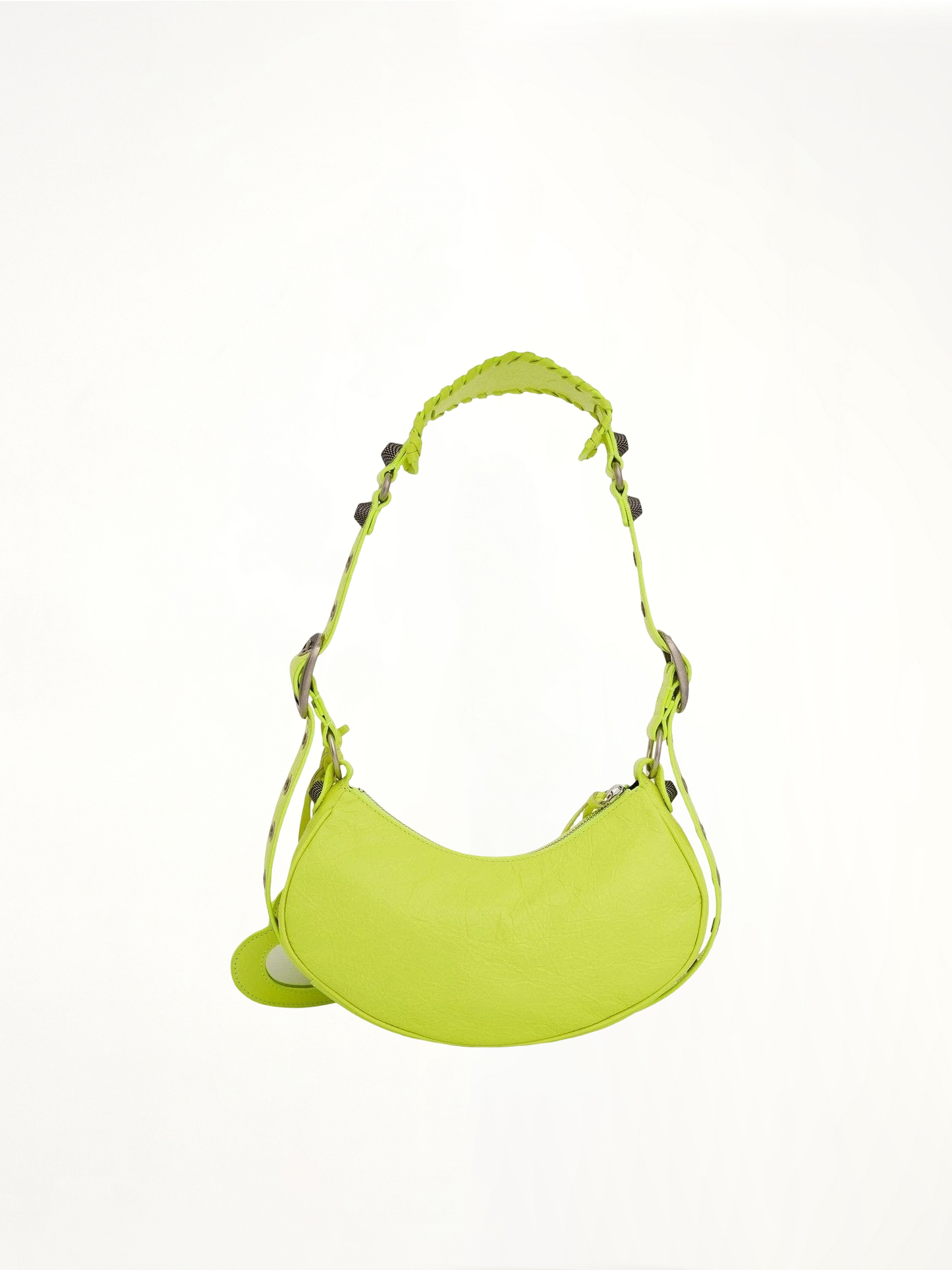 Le Cagole Shoulder Bag XS in Neon Yellow