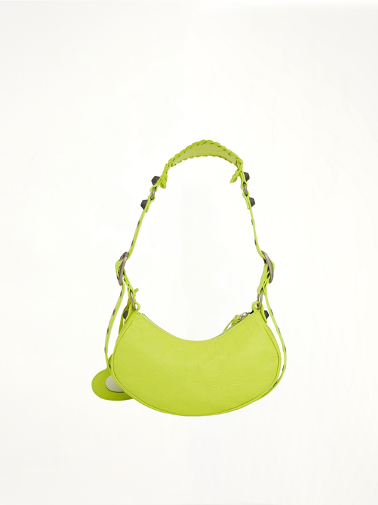 Le Cagole Shoulder Bag XS in Neon Yellow