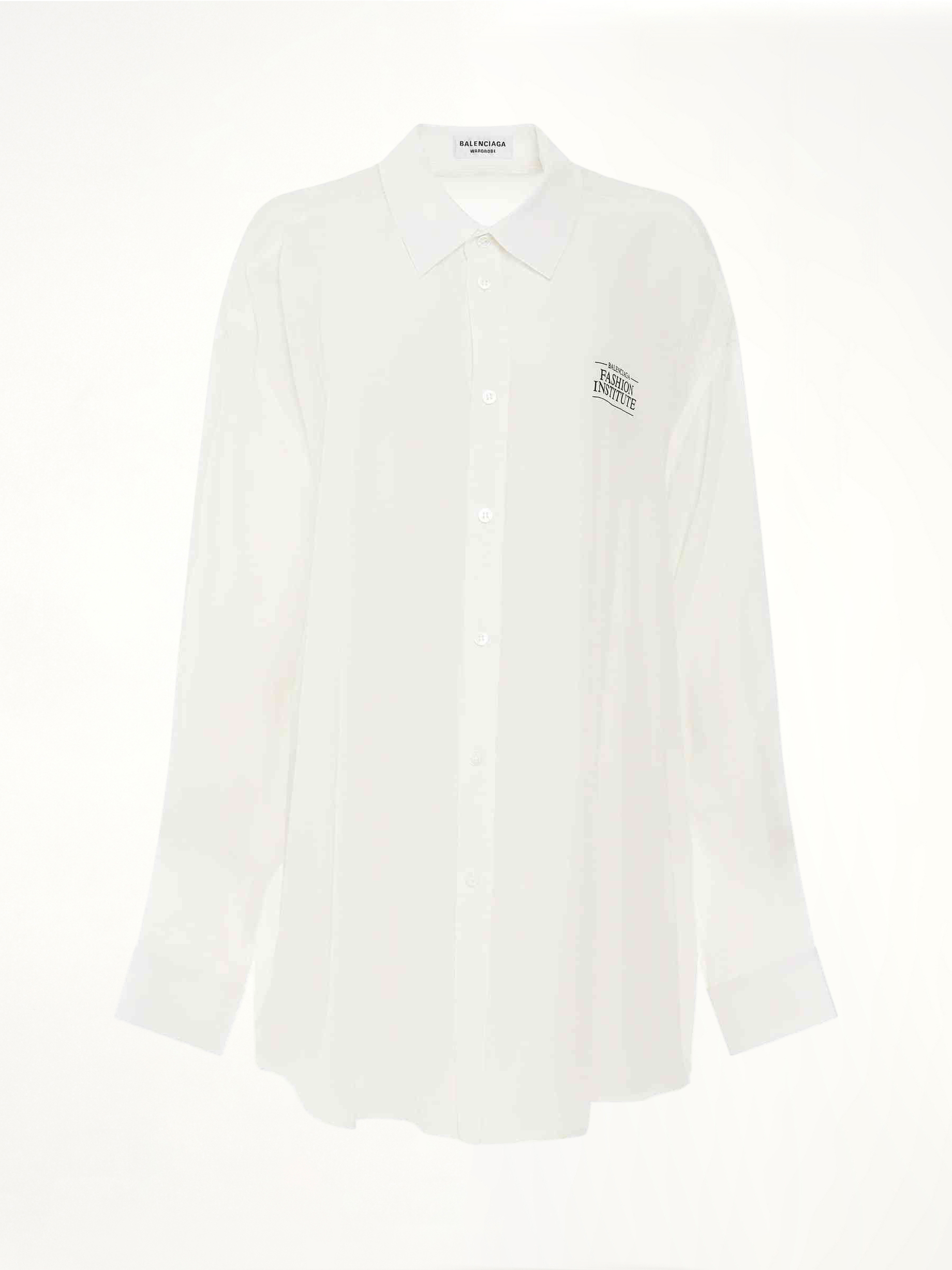 Light Silk Crepe Fluid Blouse in White