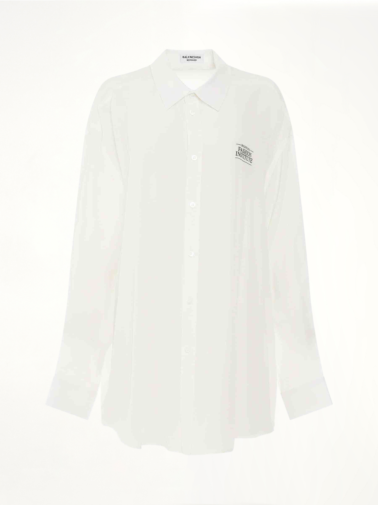 Light Silk Crepe Fluid Blouse in White