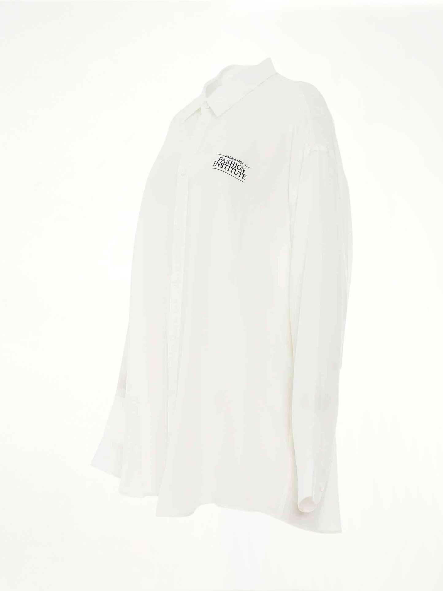 Light Silk Crepe Fluid Blouse in White